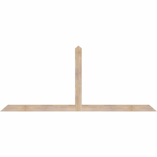Ekena Millwork Portland Smooth Timber Gable Bracket, Douglas Fir, 84"W x 35"H x 1 1/2"D x 3 1/2"F, 10/12 Pitch GBW084X35X0204POR00SDF - main